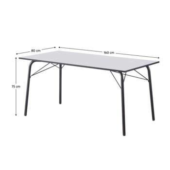 Jedálenský stôl Nalak Typ 3 je ideálnym riešením pre moderné interiéry, kde sa kladie dôraz na štýl a funkčnosť. S rozmermi 160x80 cm ponúka dostatok priestoru pre pohodlné stolovanie až šiestich osôb. Jeho elegantný vzhľad v kombinácii bielej a čiernej farby dodáva miestnosti…