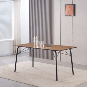 Jedálenský stôl Nalak Typ 3 s rozmermi 160x80 cm je ideálnym riešením pre moderné interiéry, kde sa kladie dôraz na štýlovosť a funkčnosť. Tento stôl vyniká svojím elegantným dizajnom, ktorý kombinuje prírodný vzhľad dubu artisan s kontrastnou čiernou farbou. Je vyrobený…