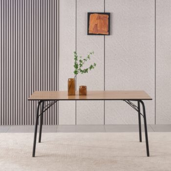 Jedálenský stôl Nalak Typ 3 s rozmermi 160x80 cm je ideálnym riešením pre moderné interiéry, kde sa kladie dôraz na štýlovosť a funkčnosť. Tento stôl vyniká svojím elegantným dizajnom, ktorý kombinuje prírodný vzhľad dubu artisan s kontrastnou čiernou farbou. Je vyrobený…