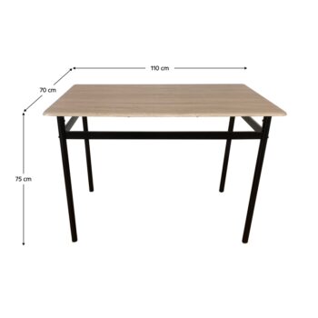 Jedálenský set Naren 1+4 v elegantnom prevedení dub sonoma a čierna je ideálnym riešením pre moderné interiéry. Tento set, ktorý pozostáva z jedného stola a štyroch stoličiek, ponúka praktickosť a štýl v jednom. Jeho hranatý tvar a tmavé farebné prevedenie dodávajú miestnosti…