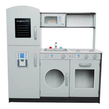 KONDELA Natini detská kuchynka svetlosivá / tmavosivá – Obrázok 2