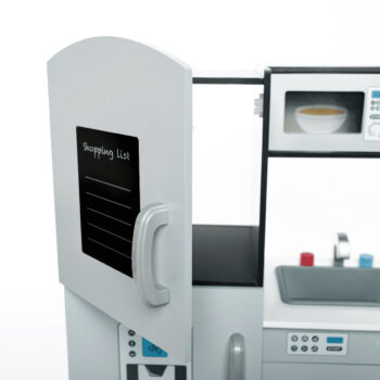 KONDELA Natini detská kuchynka svetlosivá / tmavosivá – Obrázok 8