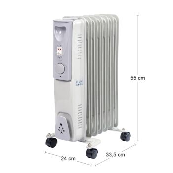 Elektrický olejový radiátor NB-1001 1500 W v bielej farbe je výborným záchrancom tam kde potrebujete rýchlo vykúriť priestor. Tento praktický elektrický ohrievač má 7 tlakovo testovaných rebier, ktoré zabezpečia dostatok tepla. Disponuje ručne nastaviteľným ovládaním s manuálnym termostatom…