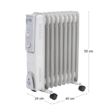 Elektrický olejový radiátor NB-1011 2000 W v bielej farbe je výborným záchrancom tam kde potrebujete rýchlo vykúriť priestor. Tento praktický elektrický ohrievač má 9 tlakovo testovaných rebier, ktoré zabezpečia dostatok tepla. Disponuje ručne nastaviteľným ovládaním s manuálnym termostatom…