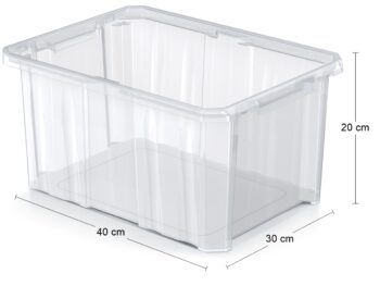 NABBI NCC16 plastový úložný box 16 l priehľadná – Obrázok 2
