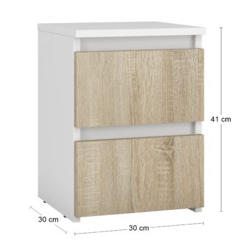 Elegancia a schopnosť racionálne využiť priestor sú hlavnými prednosťami nočného stolíka NELEN. Disponuje dvoma praktickými zásuvkami, do ktorých si uložíte všetky veci, ktoré chcete mať pri posteli vždy po ruke. Na priestrannú vrchnú dosku sa bez obáv zmestí lampička, prípadne budík či hodinky.…