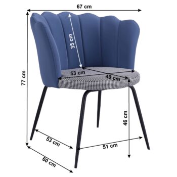 Dizajnové kreslo Nelin je skvelou voľbou pre tých, ktorí hľadajú moderný a štýlový doplnok do svojho interiéru. Toto klasické kreslo vyniká svojím elegantným vzhľadom, ktorý kombinuje čiernobielu, modrú a čiernu farbu. Je vyrobené z kvalitných materiálov ako látka, ekokoža a kov, čo zaručuje…