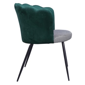 Dizajnové kreslo Nelin je skvostným doplnkom pre každý moderný interiér. Toto klasické kreslo vyniká svojím elegantným vzhľadom, ktorý kombinuje čiernobielu, smaragdovú a čiernu farbu. Jeho poťah je vyrobený z kvalitnej látky, ktorá nielenže pôsobí luxusne, ale je aj mimoriadne odolná voči oderu…