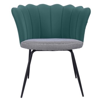 Dizajnové kreslo Nelin v kombinácii čiernobielej, zelenej a čiernej farby je ideálnym doplnkom pre moderný interiér. Toto klasické kreslo od značky KONDELA ponúka nielen estetický vzhľad, ale aj pohodlie a funkčnosť. Jeho jednoduchá montáž umožňuje rýchle zostavenie bez zbytočných komplikácií.