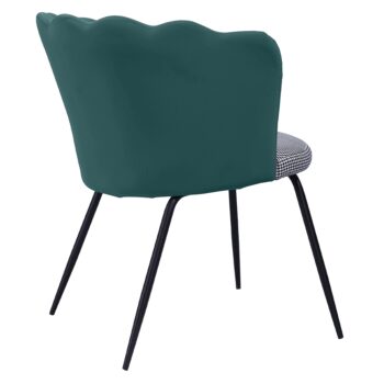 Dizajnové kreslo Nelin v kombinácii čiernobielej, zelenej a čiernej farby je ideálnym doplnkom pre moderný interiér. Toto klasické kreslo od značky KONDELA ponúka nielen estetický vzhľad, ale aj pohodlie a funkčnosť. Jeho jednoduchá montáž umožňuje rýchle zostavenie bez zbytočných komplikácií.