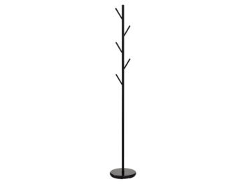 Jednoduchý vešiak je vyrobený z kovu. Okrúhly podstavec zaručuje jeho stabilitu.Výška 171 cm. Priemer podstavy 28 cm.Dodávame v demontovanom stave.