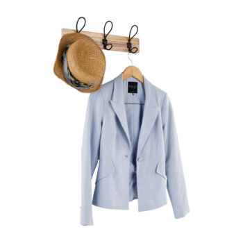 KONDELA Neliol vešiakový panel čierna / sosna canyon – Obrázok 8