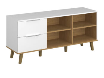 Komoda Nepu 2S/134 v elegantnom prevedení biela/dub kamenný je ideálnym riešením pre tých, ktorí hľadajú moderný a funkčný nábytok do svojho interiéru. Táto komoda od značky KONDELA ponúka praktické úložné priestory v podobe dvoch zásuviek, ktoré sú vhodné na uskladnenie rôznych…