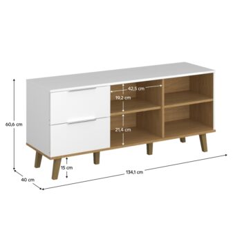 Komoda Nepu 2S/134 v elegantnom prevedení biela/dub kamenný je ideálnym riešením pre tých, ktorí hľadajú moderný a funkčný nábytok do svojho interiéru. Táto komoda od značky KONDELA ponúka praktické úložné priestory v podobe dvoch zásuviek, ktoré sú vhodné na uskladnenie rôznych…