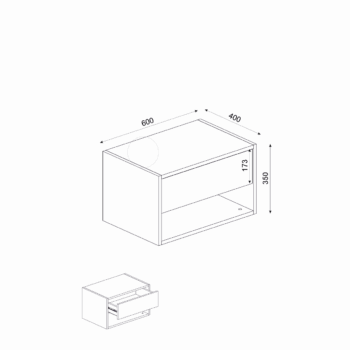 Moderný nočný stolík NESSY je ideálny do moderne zariadených priestorov a vďaka uchyteniu na stenu pôsobí v spálni vzdušne a minimalisticky. Disponuje praktickou zásuvkou a odkladacou policou na odkladanie kníh, telefónu či iných drobností.Farebné prevedenie: sapphireMateriál: 18 mm LTD hranené PVC páskouRozmery: š 60 x v 35 x h 40 cmDodávame v demonte.