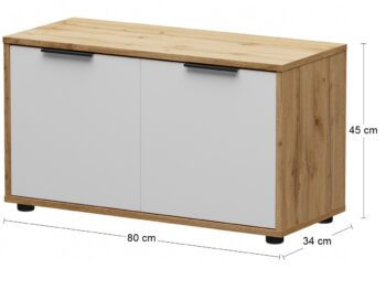 Botník Neston SU-2D je elegantný a praktický kus nábytku, ktorý sa hodí do každej predsene. S jeho bielou farbou a dubovým wotanovým odtieňom prinesie svetlú a modernú atmosféru do vášho interiéru. Tento botník je vyrobený z aglomerovaného materiálu DTD, ktorý je známy svojou odolnosťou a dlhou…