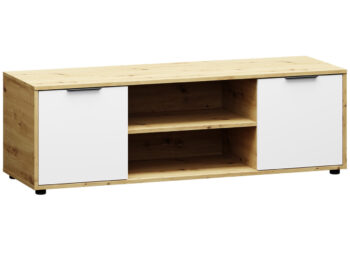 S TV stolíkom NESTON TV-E-2D si zariadite obývačku Vašich snov. Rozmery stolíka sú (ŠxHxV): 140,1x45x45 cm. Dizajn stolíka obohacujú matné čierne úchytky. Farebné prevedenie je v kombinácii farieb biela a dub wotan. Na jeho výrobu boli použité kvalitné materiály ako DTD (drevotriesková doska) či…