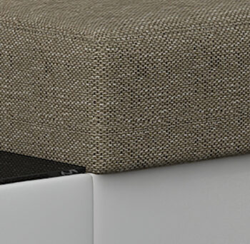 NABBI Nettuno L rohová sedačka s rozkladom a úložným priestorom svetlosivá / čierna – Obrázok 6