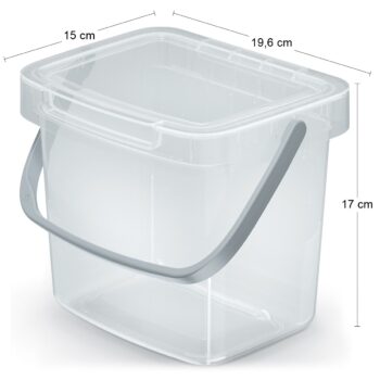 Plastový úložný box s rúčkou NHW3 3 l - priehľadná je praktickým a moderným doplnkom do každého interiéru. Tento produkt značky NABBI je vyrobený z kvalitného plastu, ktorý sa ľahko udržiava - stačí ho utierať navlhko. Box má hranatý tvar a svetlú, číru farbu, ktorá umožňuje jednoduchú…