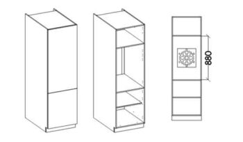 Kuchynská linka NOTI 260 vynikne v každom modernom interiéri a poteší vás nielen štýlovým dizajnom, modernou funkčnosťou, ale aj priaznivou cenou. Kuchynská linka NOTI 260 sa dodáva iba ako zostava, skrinky nepredávame samostatne. Poradie skriniek je možné ľubovoľne meniť.Zostava sa skladá:1x vysoká skriňa na vstavanú chladničku HSKK 60/190 Z - šírka 60 cm1x spodná jednodverová skrinka so zásuvkou U 40 ZPW II - šírka 40 cm1x spodná skrinka na vstavanú rúru HUB 60 ZPW II - šírka 60 cm1x spodná dvojdverová skrinka pod drez SPUB 100 ZPW II - šírka 100 cm1x horná jednodverová skrinka H 40/58 Z - šírka 40 cm1x horná dvojdverová skrinka H 100/58 Z - šírka 100 cm1x pracovná doska biela APL 200-28, hrúbka 2,8 cm, dĺžka 200 cmVlastnosti: korpus: lamino 16 mm, bielahorné dvierka: lamino 16 mm, ABS hranyspodné dvierka: lamino 16 mm, ABS hranyúchytky: plastové 128 mm, striebornézadná doska: HDF 2,5 mm, bielapracovná doska: 28 mm, bieladvierka a šuplíky bez systému tichého dovieraniasúčasťou korpusu spodných skriniek je sokelvysoká skriňa na chladničku s max. výškou 88 cm (viď posledné foto)farebné prevedenie: tmavosivá Matera / biela matnáDodávané v demonte.