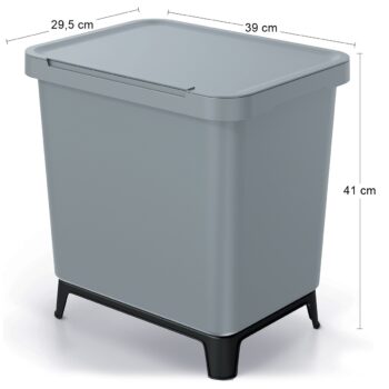 Odpadkový kôš na triedený odpad NKS30 od značky NABBI je ideálnym riešením pre každú domácnosť. S jeho objemom 29 litrov a rozmery 41 cm na výšku, 39 cm na šírku a hĺbkou 29,5 cm sa zmestí do každej kuchyne alebo obývačky. Jeho svetlosivá farba a moderný vzhľad ho robia atraktívnym doplnkom do…