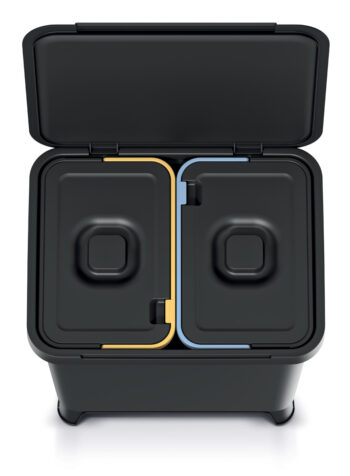 Odpadkový kôš na triedený odpad NKS30W2 20 l - čierna je ideálnym riešením pre každú domácnosť. S jeho moderným vzhľadom a tmavou farbou sa hodí do každého interiéru. Je vyrobený z plastu, čo zaručuje jeho dlhú životnosť a jednoduchú údržbu - stačí ho utierať navlhko.