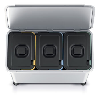 Odpadkový kôš na triedený odpad NKS45W3 30 l - popolavá je ideálnym riešením pre každú domácnosť. Tento moderný a praktický odpadkový kôš značky NABBI je vyrobený z kvalitného plastu, čo zaručuje jeho dlhú životnosť. S jeho objemom 30 litrov poskytuje dostatok priestoru pre vaše odpady.