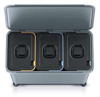 Odpadkový kôš na triedený odpad NKS45W3 30 l - svetlosivá je ideálnym riešením pre každú domácnosť. Tento moderný a praktický odpadkový kôš značky NABBI je vyrobený z kvalitného plastu, čo zaručuje jeho dlhú životnosť. S jeho objemom 30 litrov poskytuje dostatok priestoru pre odpad. Jeho…
