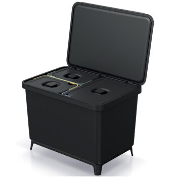 <p>Odpadkový kôš na triedený odpad NKS60W3 je moderný a praktický doplnok do každej domácnosti. S jeho objemom 43 litrov poskytuje dostatok priestoru pre odpad, pričom jeho čierna farba a hranatý tvar pridávajú štýlový prvok do interiéru. Vyrobený z kvalitného plastu, tento odpadkový kôš je…