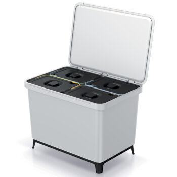 Odpadkový kôš na triedený odpad NKS60W4 40 l - popolavá je ideálnym riešením pre každú domácnosť, ktorá dbá na životné prostredie a chce efektívne triediť odpad. Tento moderný a praktický odpadkový kôš značky NABBI je vyrobený z kvalitného plastu v svetlej sivej farbe, čo mu dodáva elegantný…