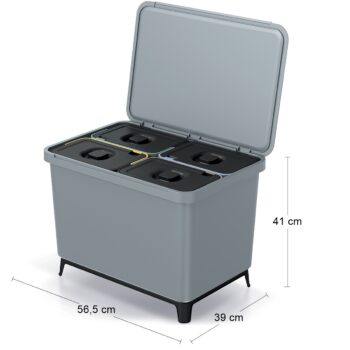 Odpadkový kôš na triedený odpad NKS60W4 je ideálnym riešením pre každú domácnosť, ktorá dbá na životné prostredie a chce prispieť k jeho ochrane. S kapacitou 40 litrov poskytuje dostatok priestoru pre triedenie odpadu. Vďaka svojej svetlosivej farbe sa hodí do každého interiéru a dodá mu moderný…