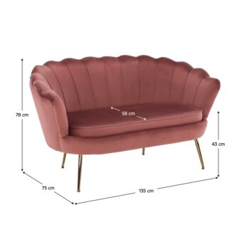 Predstavujeme vám elegantnú dvojsedačku Noblin v očarujúcej ružovej farbe Velvet so zlatými detailmi, ktorá sa stane skvostom vášho interiéru. Táto moderná pohovka od značky KONDELA je navrhnutá tak, aby priniesla do vášho domova štýl a pohodlie.