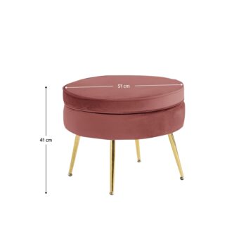 Taburetka Noblin Typ 1 v elegantnej ružovej farbe (Velvet) so zlatými detailmi je skvelým doplnkom pre váš interiér. Tento moderný kus nábytku od značky KONDELA je navrhnutý tak, aby priniesol do vašej obývačky štýl a pohodlie. S rozmermi 51 cm na šírku, 51 cm na hĺbku a výškou…