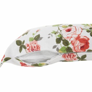 KONDELA Noela New závesné hojdacie kreslo biela / vzor kvety – Obrázok 11