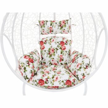 Objavte pohodlie a štýl s Závesným hojdacím kreslom Noela New, ktoré je ideálnym doplnkom pre váš domov aj záhradu. Toto moderné kreslo vyniká svojím elegantným dizajnom v bielej farbe s kvetinovým vzorom, ktorý prinesie do vášho priestoru nádych sviežosti a originality.