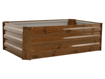 NONKY TYP 2: Kovový vyvýšený záhon Nonky Typ 2 - hnedá; materiál: oceľ / hliník; rozmery (ŠxHxV): 80x60x30 cm.