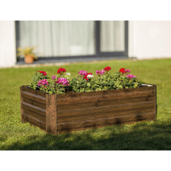 NONKY TYP 2: Kovový vyvýšený záhon Nonky Typ 2 - hnedá; materiál: oceľ / hliník; rozmery (ŠxHxV): 80x60x30 cm.