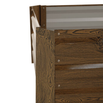 NONKY TYP 2: Kovový vyvýšený záhon Nonky Typ 2 - hnedá; materiál: oceľ / hliník; rozmery (ŠxHxV): 80x60x30 cm.