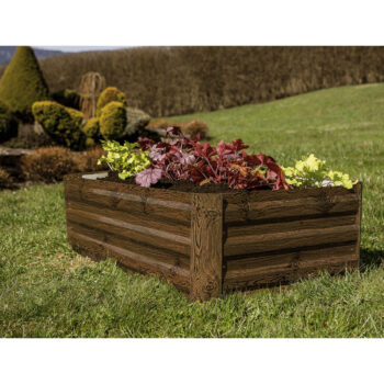 NONKY TYP 2: Kovový vyvýšený záhon Nonky Typ 2 - hnedá; materiál: oceľ / hliník; rozmery (ŠxHxV): 80x60x30 cm.