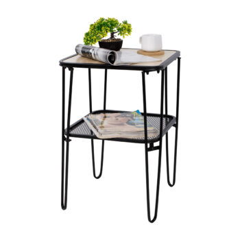 KONDELA Noras príručný stolík čierna / dub – Obrázok 11