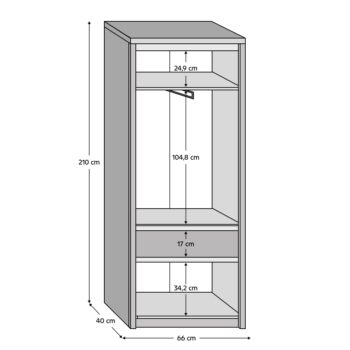 Predstavujeme vám štvordverovú šatníkovú skriňu so zásuvkou Norty Typ 22 v elegantnom prevedení dub sonoma. Táto moderná skriňa je ideálnym riešením pre tých, ktorí hľadajú praktický a štýlový úložný priestor do svojho interiéru. S výškou 210 cm, šírkou 66 cm a hĺbkou 40 cm ponúka dostatok…