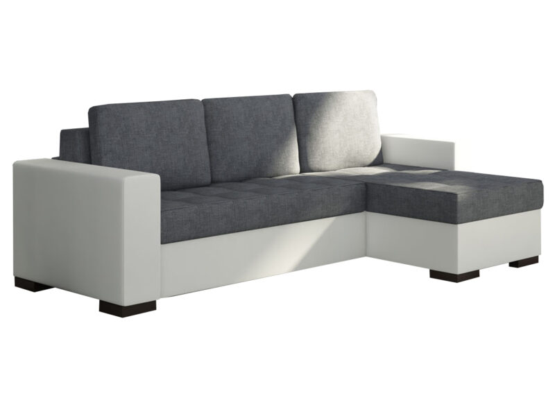 NABBI Novara L/P rohová sedačka s rozkladom a úložným priestorom sivá (Sawana 05) / biela (Soft 17) Rohovú sedačku NOVARA L/P je možné vďaka jej neutrálnemu prevedeniu skombinovať s moderným aj tradičným interiérom. Jej klasické prevedenie štýlovo dopĺňa ozdobné prešívanie sedacej časti a tri opierkové vankúše, ktoré poskytnú pohodlie pri sedení. Je vybavená praktickým úložným priestorom pre…