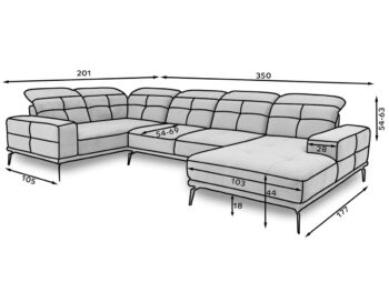 Ak potrebujete oživiť priestor a stále ste nenašli sedačku, ktorá by bola tá pravá, rohová sedačka U NOVENTA U L určite nesklame, práve naopak, nadšený budete nie len Vy, ale všetci hostia. Jedinečné prešívanie sedačky, v spojitosti s praktickými nastaviteľnými opierkami hlavy, či výsuvnými…