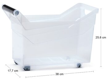 NABBI NUK3H plastový úložný box na kolieskach 14 l priehľadná – Obrázok 2