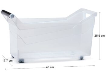 NABBI NUK4L plastový úložný box na kolieskach 17 l priehľadná – Obrázok 2