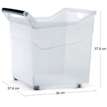 NABBI NUK5H plastový úložný box na kolieskach 44 l priehľadná - Image 2