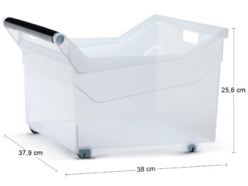 NABBI NUK5L plastový úložný box na kolieskach 29 l priehľadná – Obrázok 2