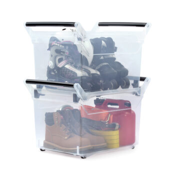 Plastový úložný box na kolieskach NUK6H s objemom 49 litrov je ideálnym riešením pre ukladanie rôznych predmetov v interiéri. Tento moderný a praktický box je vyrobený z kvalitného plastu, ktorý sa ľahko čistí - stačí ho utrieť navlhko. Box je priehľadný, takže obsah je vždy dobre viditeľný.…