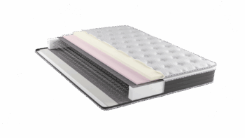 Matrac NUVO je dostupný v rozmere 90 x 200 cm. Matracovú vložku charakterizujú husto usporiadané bonell pružiny. Pružiny v tomto matraci sú spojené, čiže tlakom na jeden bod pôsobíme na všetky pružiny nachádzajúce sa na povrchu celého matraca.Vrstvy matraca (viď. obr.):Vrchný poťah s 220 g pletenej textílie a 300 g vlákna a 30 g netkanej textílie4 cm mäkká pena1,5 cm pružná pena1000 g prírodnej plstiBonnellové pružinyPenové púzdro z HR peny1000 g prírodnej plsti1,5 cm pružná penaVrchný poťahMatrac vykazuje stredne tvrdý stupeň (H3) a vyznačuje sa elasticitou a veľkou odolnosťou. Je odolný voči rôznym druhom tlaku, deformácií a preliačeninám. Tvrdosť H3 (stredne tvrdá) - odporúčame najmä pre osoby s váhou 80 - 110 kg.Výška matraca: 27 cm (vrátane poťahu).