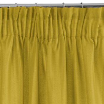 Nádherný jednofarebný žltý záves na riasiacu pásku Dĺžka: 270 cm